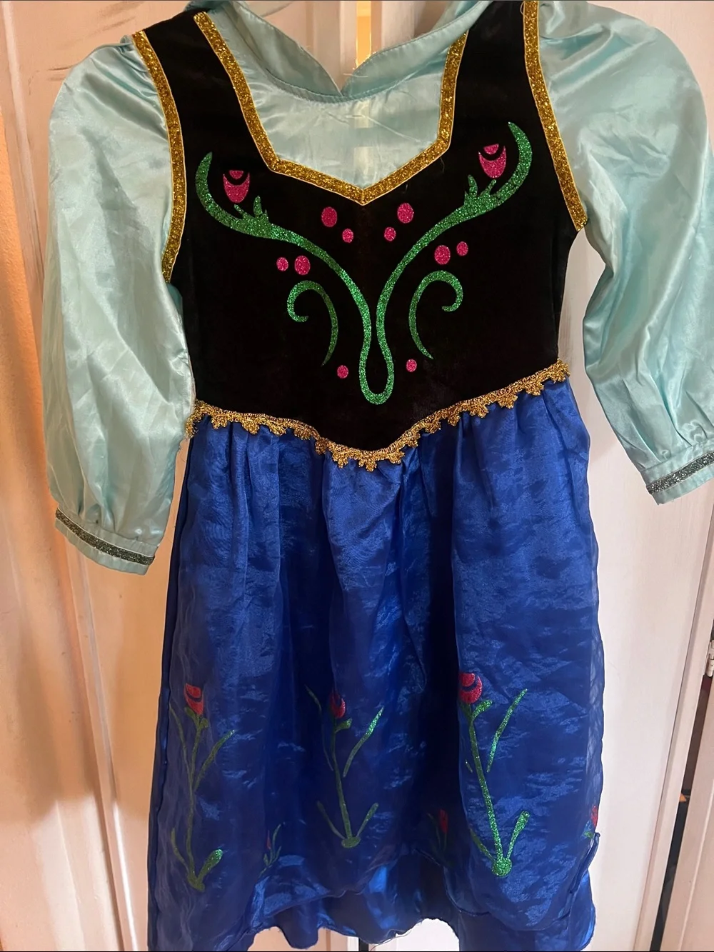 🎃👸🏻Elsa Princess Dress-Up Costume 32 inch long sz 4-6 T
